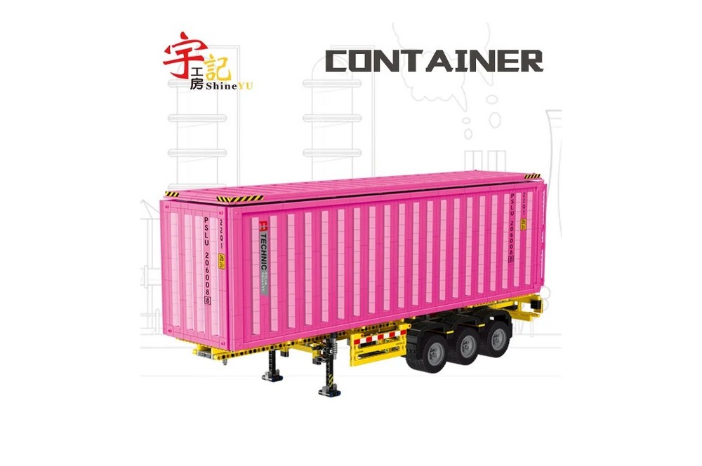 Конструктор RCM прицеп - контейнер (3565 деталей) для тягача YC-22013 - YC-QC013