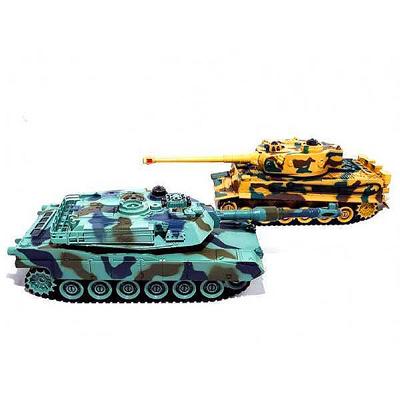 Радиоуправляемый танковый бой Zegan M1A2 Abrams и German Tiger, масштаб 1:28 2.4GHz - ZEG99828