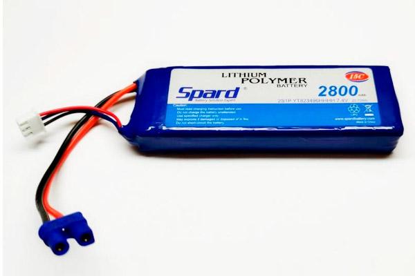 Аккумулятор Li-Po Spard 2800mAh, 7,4V, 15C, EC2. YT823496HHHH