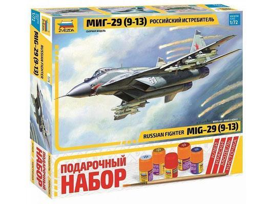 Модель сборная ZVEZDA Российский истребитель МиГ-29 9-13 , подарочный набор, 1:72