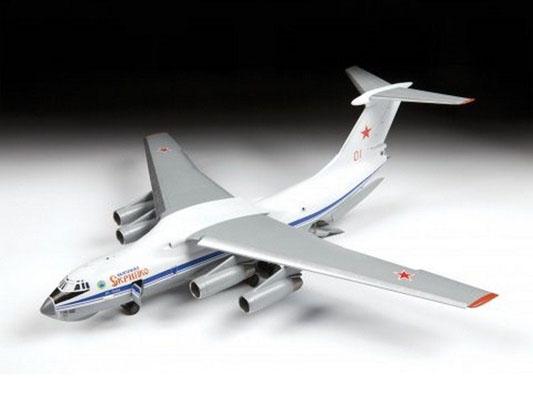Модель сборная ZVEZDA Военно транспортный самолёт ИЛ 76 МД, 1:144