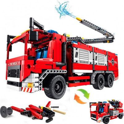 Конструктор QiHui Technic пожарная машина 2в1, 1288 деталей - QH6805