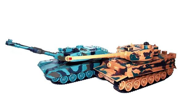 Радиоуправляемый танковый бой Zegan M1A2 Abrams и German Tiger, масштаб 1:28 2.4GHz - ZEG99828