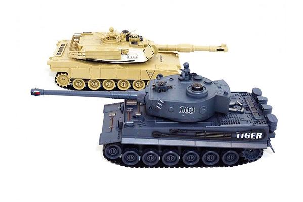 Радиоуправляемый танковый бой Zegan M1A2 vs Tiger, масштаб 1:28 2.4GHz - ZEG99827