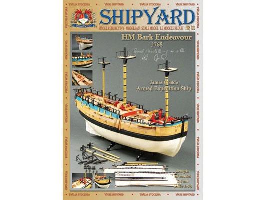 Картонная модель сборная Shipyard барк HMB Endeavour (№33), 1:96
