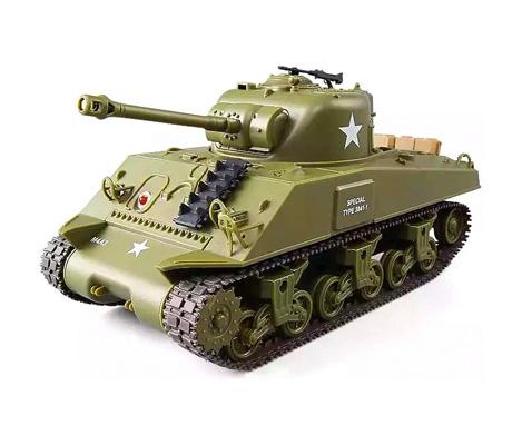 Радиоуправляемый танковый бой Heng Long US M26 Pershing VS US M4A3 Sherman масштаб 1:30 RTR - HL3841-10