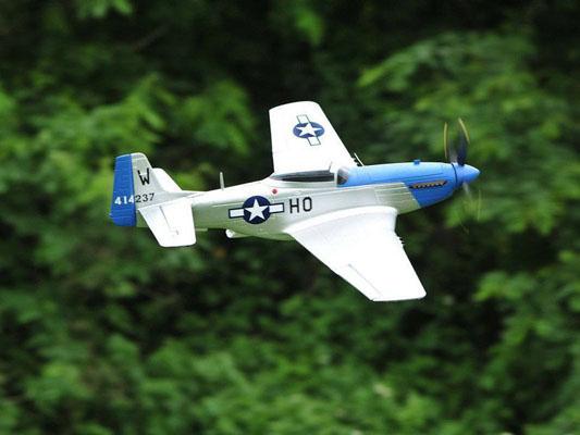 Радиоуправляемый самолет Top RC P-51D синий 750мм 2.4G 4-ch LiPo RTF Top018C