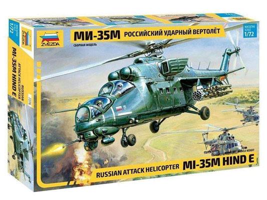 Модель Сборная ZVEZDA Российский ударный вертолет МИ-35М, 1:72
