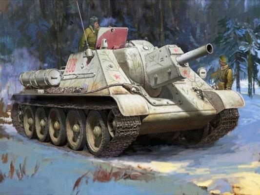 Модель Сборная ZVEZDA Истребитель танков СУ-122, 1:35