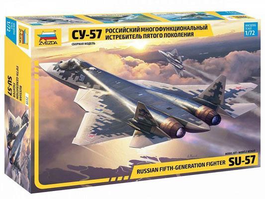 Модель сборная ZVEZDA Российский истребитель пятого поколения Су-57, 1:72