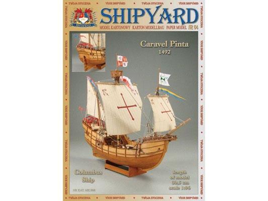 Картонная сборная модель Shipyard каравелла Pinta (№64), 1:96