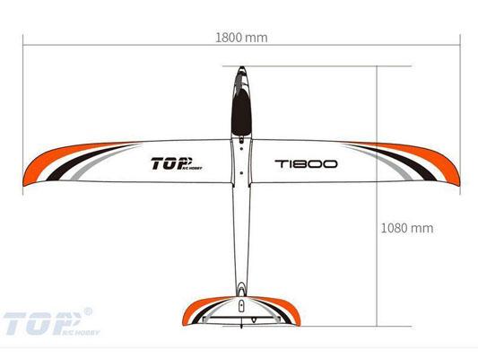 Радиоуправляемый планер Top RC T1800 (Propeller Power System) 1800мм 2.4G RTF - top091C