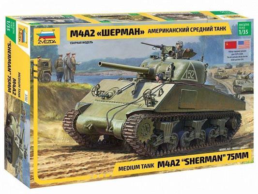 Модель сборная ZVEZDA Американский танк М4А2 Шерман , 1:35