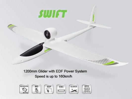 Радиоуправляемый самолет планер Top RC Swift 2.4G 4-ch LiPo RTF Top041C
