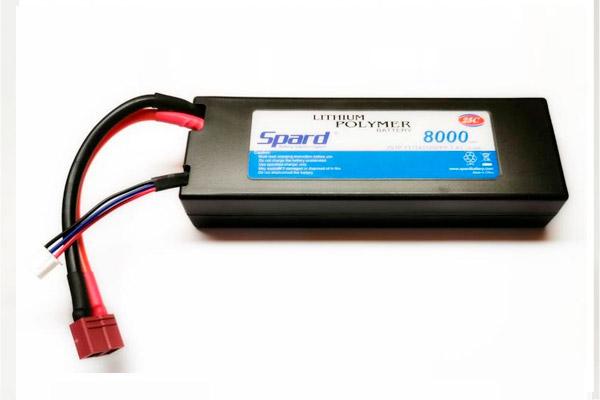 Аккумулятор Li-Po Spard 8000mAh, 7,4V, 25C, T‐plug для Remo Hobby и Himoto 1/10, 1/8. YT1143125PPP
