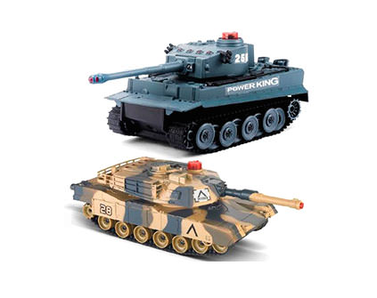 Радиоуправляемый танковый бой Huan QI 508C Tiger vs Leopard масштаб 1:24
