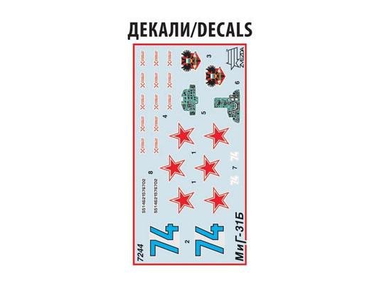 Модель Сборная ZVEZDA Российский перехватчик дальнего действия МИГ-31Б, 1:72