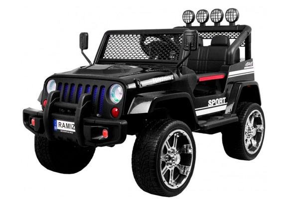 Детский электромобиль Black Jeep 4WD 12V - S2388