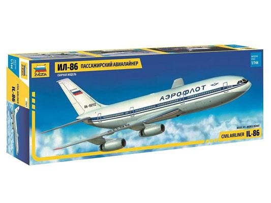 Модель Сборная ZVEZDA Пассажирский авиалайнер ИЛ-86, 1:144