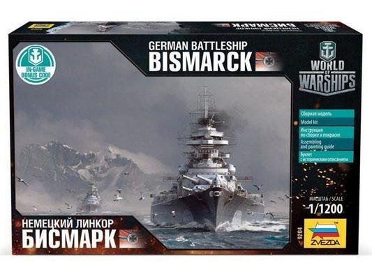 Модель Сборная ZVEZDA Немецкий линкор "Бисмарк", 1:1200