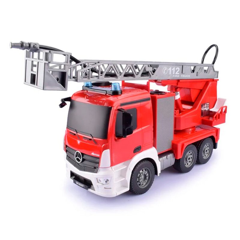 Радиоуправляемая пожарная машина Double Eagle Mercedes-Benz Actros, брызгает водой 1:20 - E527-003