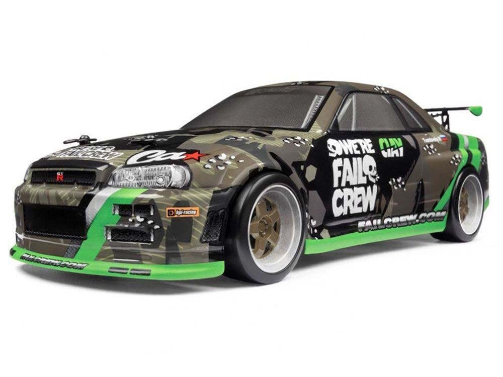 Радиоуправляемая машина для дрифта HPI Micro RS4 Drift Fail Crew Nissan Skyline R34 GT-R 4WD RTR 1:18 2.4G HPI-120101