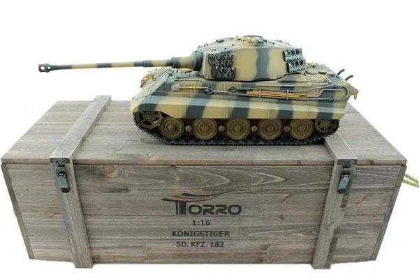 Радиоуправляемый танк Torro King Tiger 2.4G металл деревянная коробка - TR1112200600