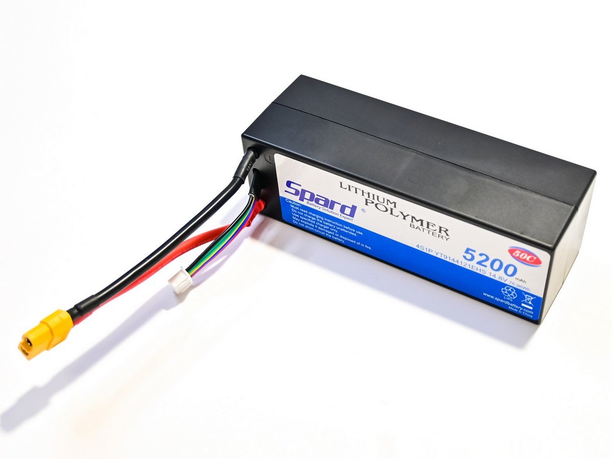 Аккумулятор Li-Po Spard 5200mAh, 14.8V, 50C, XT60, Hardcase для автомоделей 1/10, 1/8 - YT9144121EHS