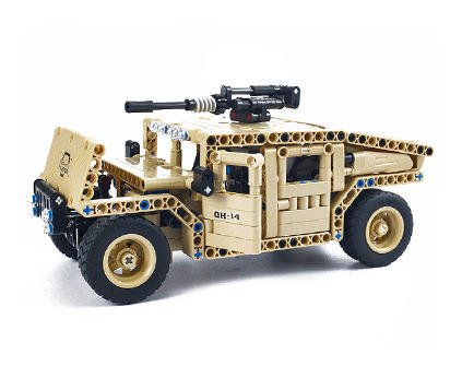 Радиоуправляемый конструктор военный джип QiHui Technics QH8014
