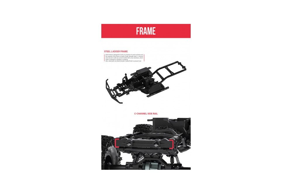 Радиоуправляемая модель для сборки краулер Gmade 1/10 GS02 BOM TC Kit - GM57000