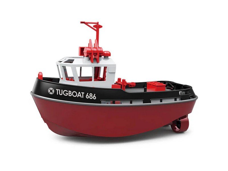 Радиоуправляемый буксир Heng Long Tugboat (черный) 2.4G 1/72 RTR - 3800-B