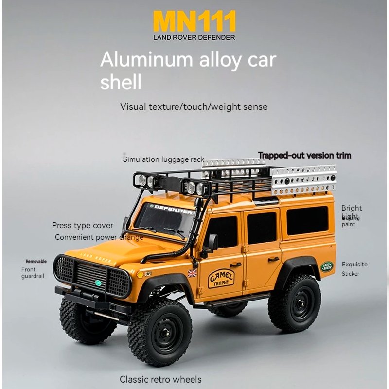 Радиоуправляемая машина внедорожник MN Model Defender 4WD масштаб 1:18 2.4G - MN-111|YELLOW