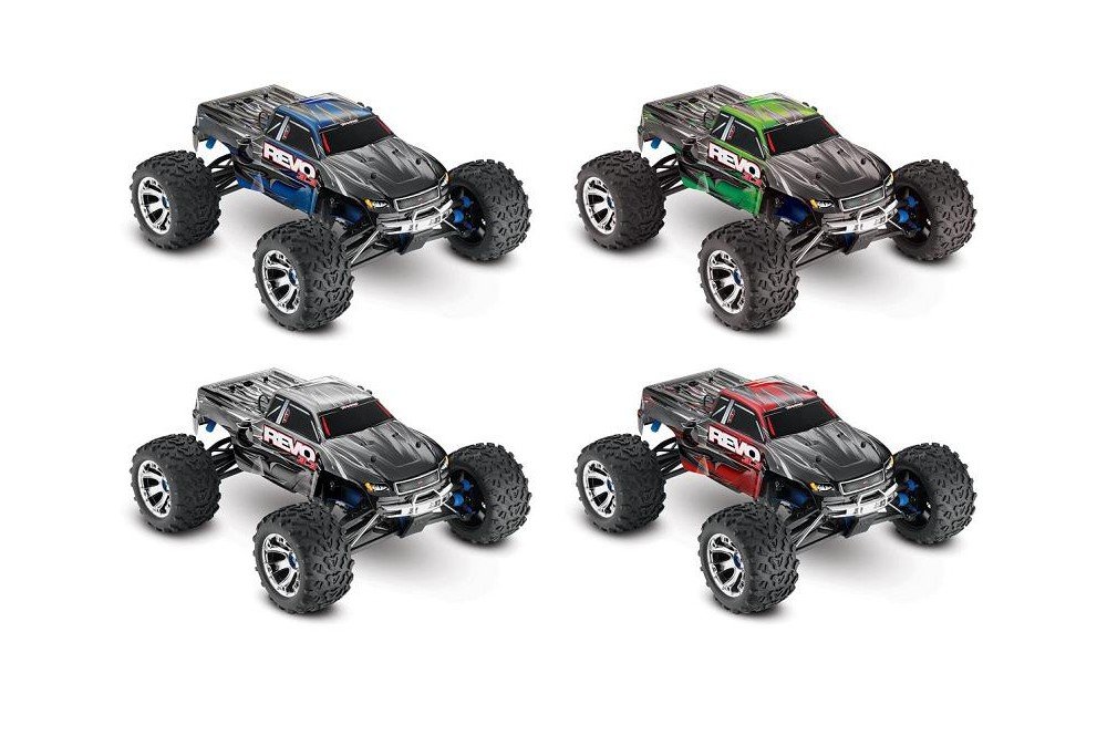 Радиоуправляемая машина монстр TRAXXAS Revo 3.3 Nitro 1:10 4WD TSM - TRA53097-3-S (серебристая)