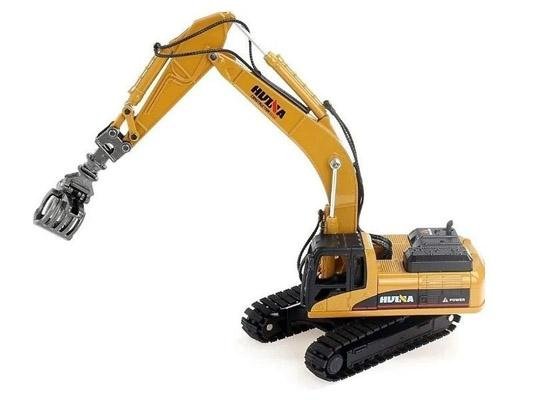 Металлический экскаватор с грейфером Hui Na Toys 1/50 - HN1713