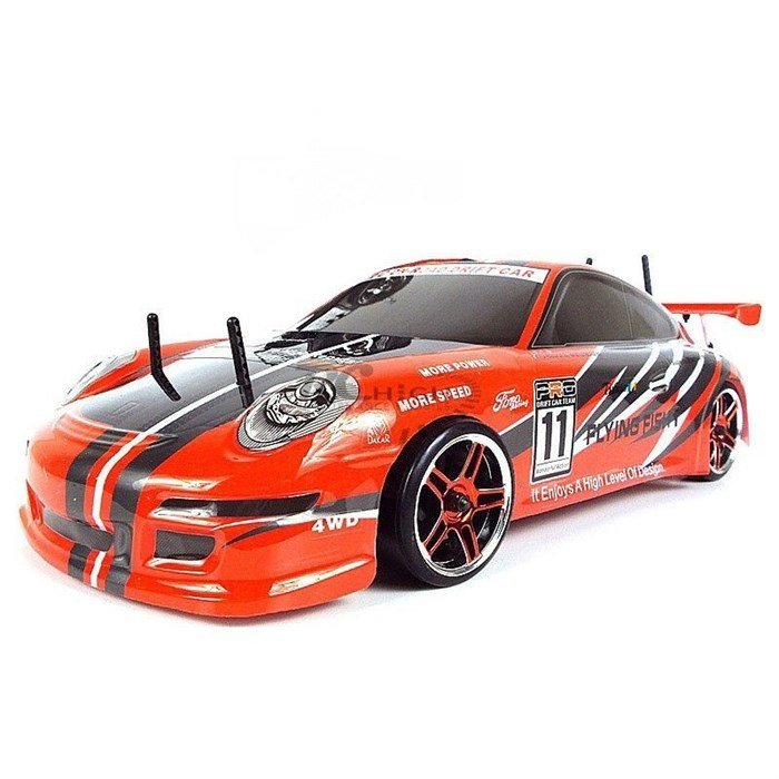 Радиоуправляемая машина для дрифта HSP Flying Fish 1 4WD RTR 1:10 2.4G 94123|12371 Red Porsche 911