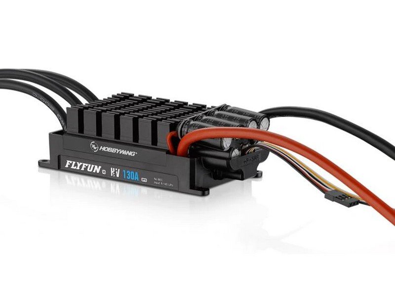 Бесколлекторный регулятор Hobbywing FLYFUN-130A-HV-OPTO-V5 (130A-160A, Aircraft) - HW-30201500