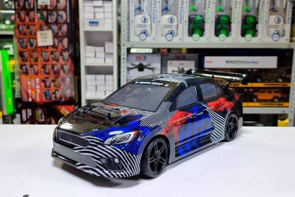 Радиоуправляемая машина для дрифта / шоссе HSP Flying FIsh 1 Seme 4WD RTR 1:10 2.4G - 94203(SJZ-BK) WRX STI