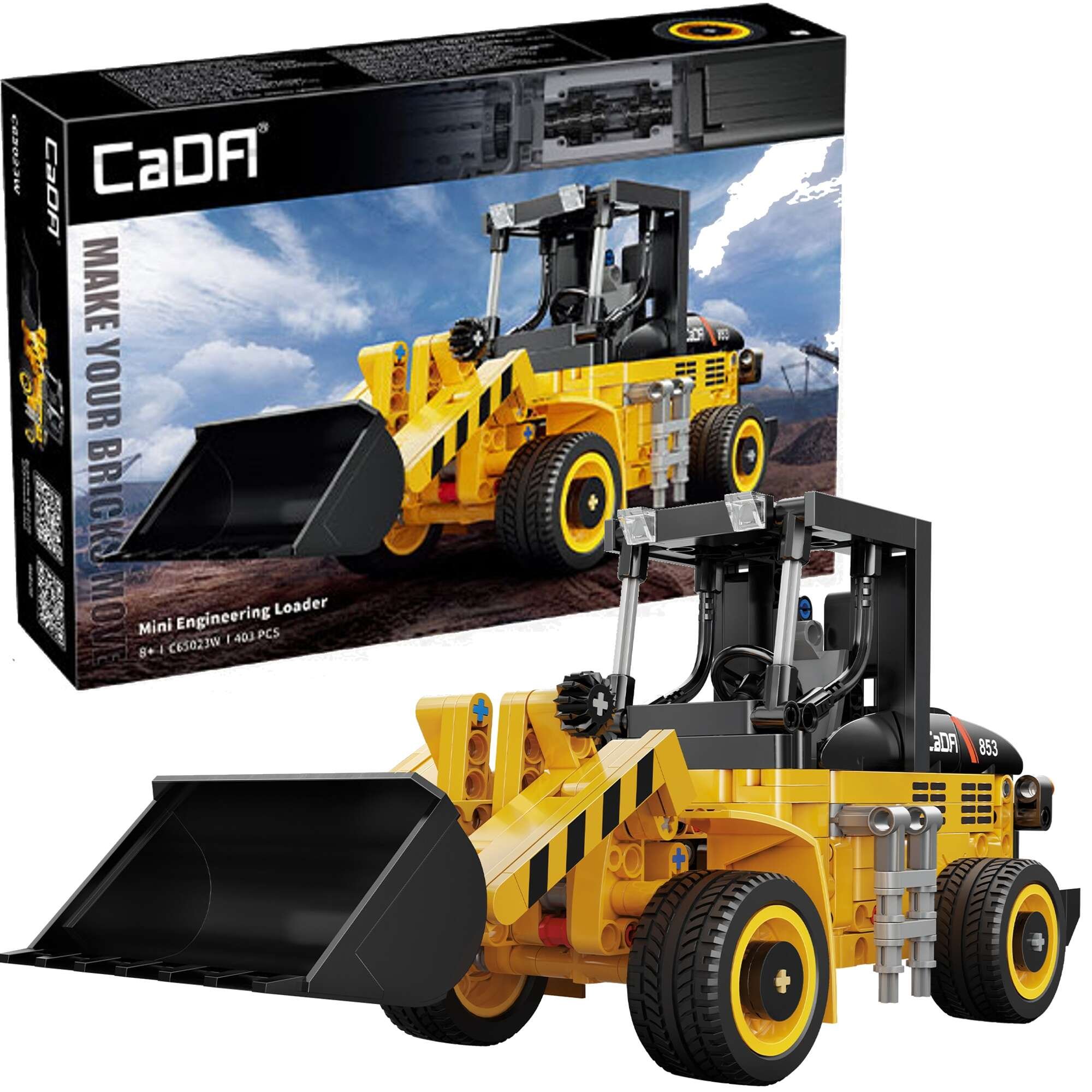 Конструктор CaDA колесный погрузчик (403 детали) C65023W
