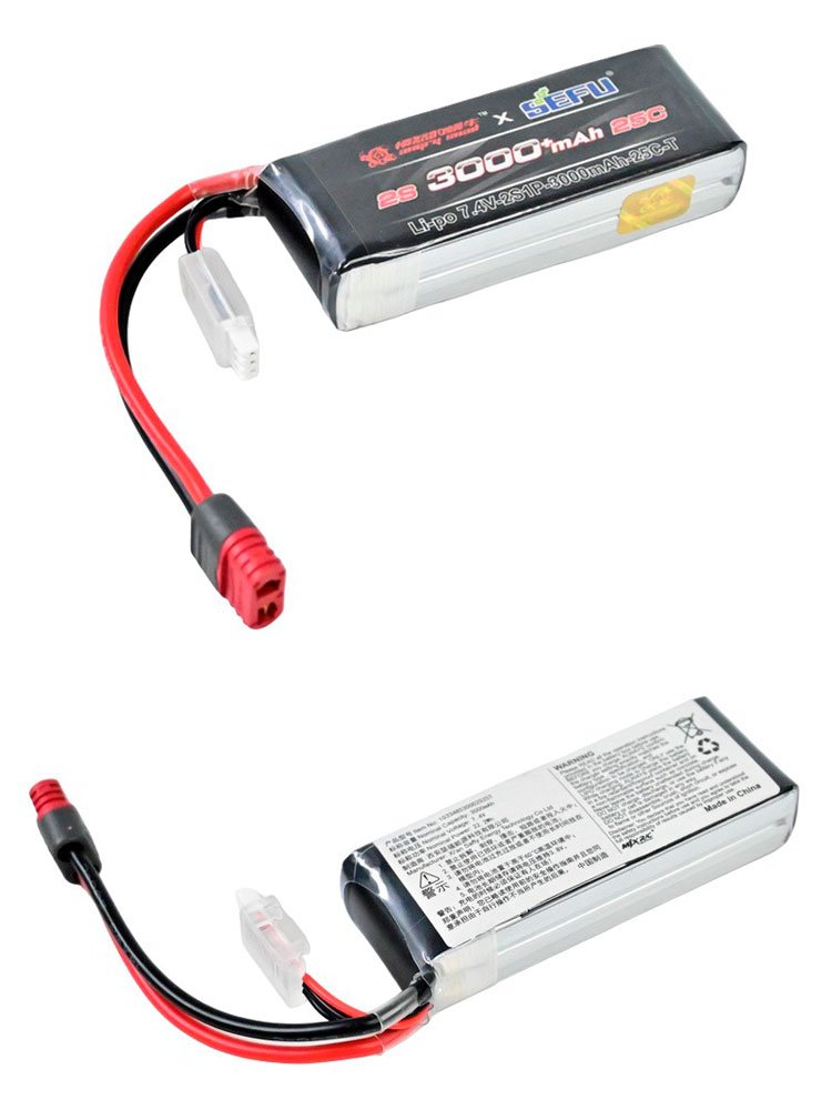 Аккумулятор Li-Po 3000mAh, 7,4V, 25C, T‐plug для автомоделей MJX в 12,14,16 масштабах - MJX-9.1.01.2.0019