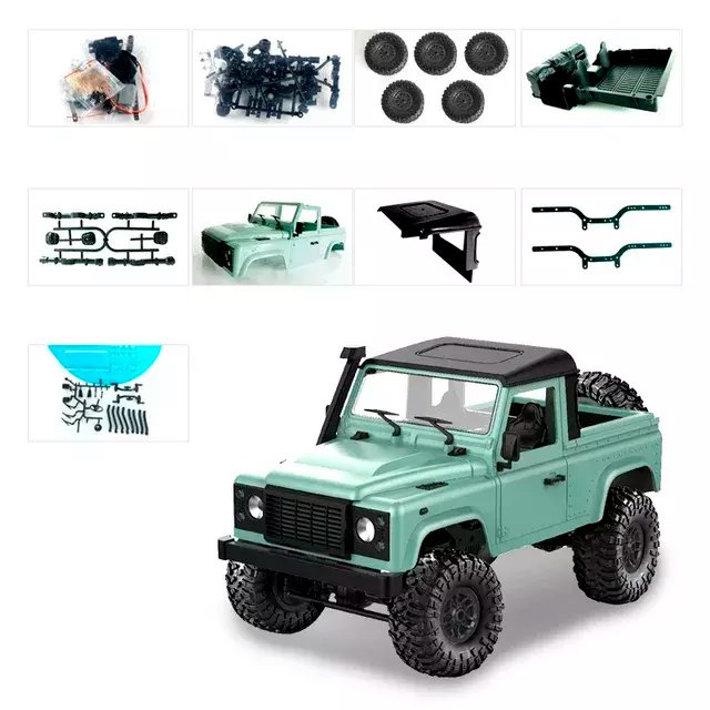 Конструктор для сборки MN MODEL пикап Defender (зеленый) RTR 4WD масштаб 1:12 2.4G - MN-91K|GREEN