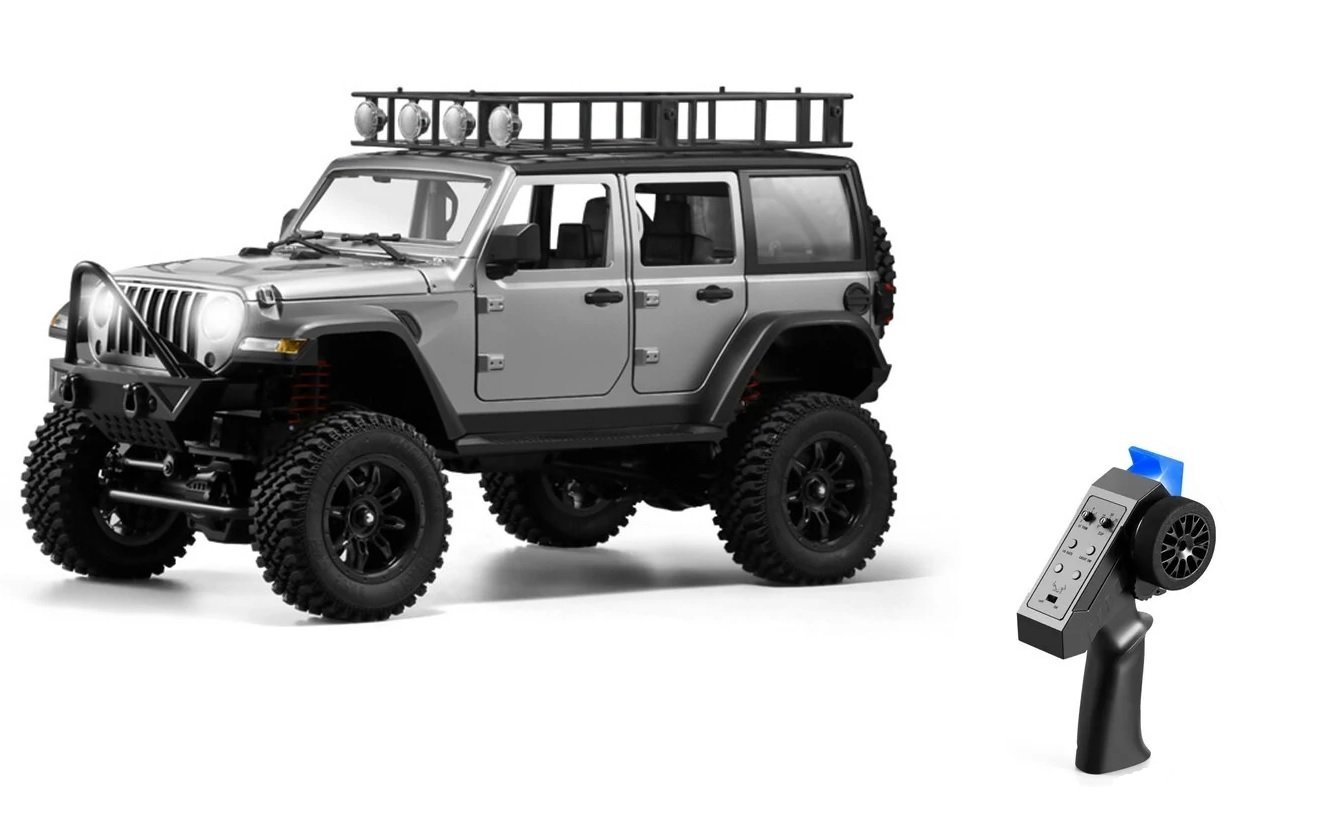 Радиоуправляемая машина внедорожник MN MODEL Wrangler RTR 4WD масштаб 1:12 2.4G - MN-128|SILVER
