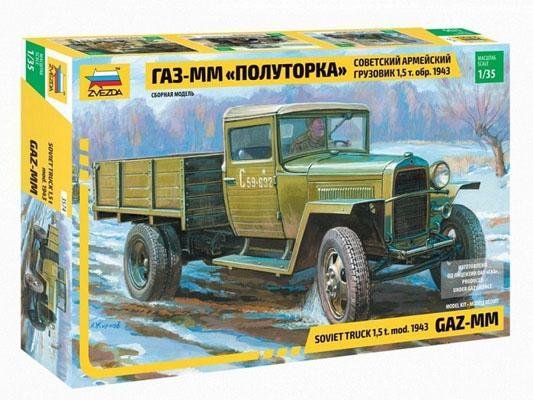 Модель Сборная ZVEZDA Армейский грузовик 1,5т образца 1943 г. "Полуторка"(ГАЗ–ММ), 1:35