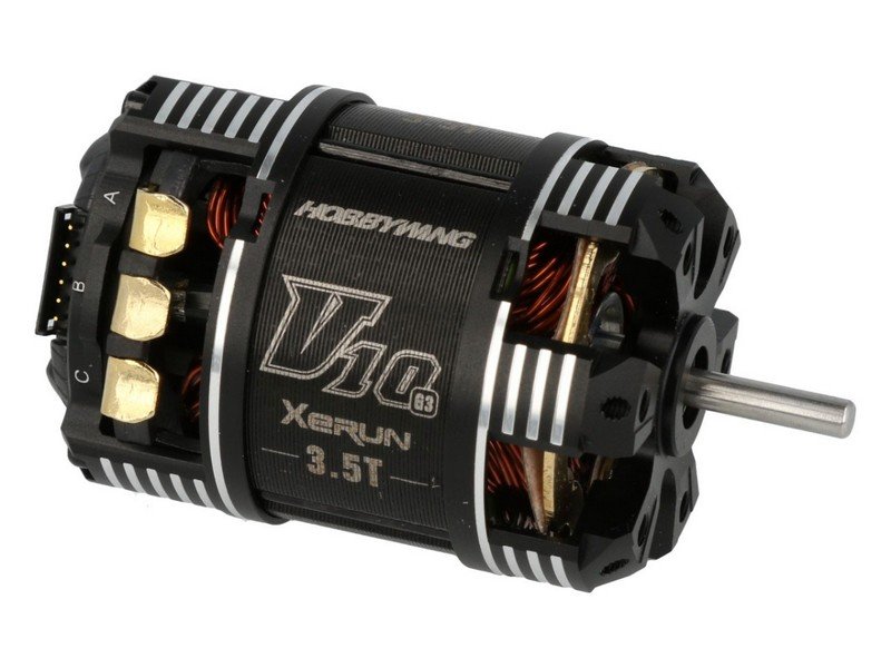 Бесколлекторный мотор Hobbywing XERUN-V10-3.5T-BLACK-G3 (9450KV, 3.17/13.3, 1/10, 1/12) - HW-30401106