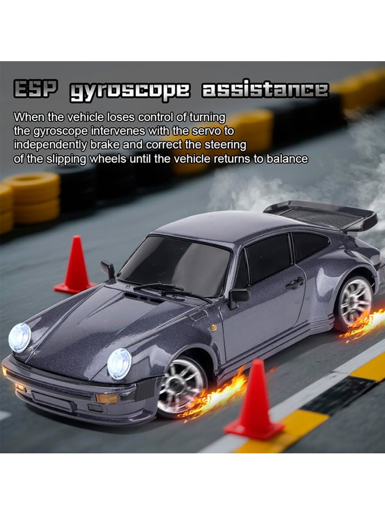 Радиоуправляемая машина для дрифта LD RC масштаб 1:18 2WD 2.4G Porsche 911 - 1898 Gray