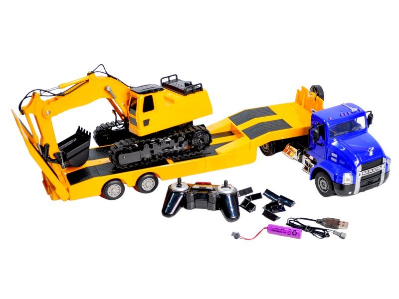 Радиоуправляемый грузовик тягач с тралом Double Eagle MACK 1/26 2.4G RTR - E665-003