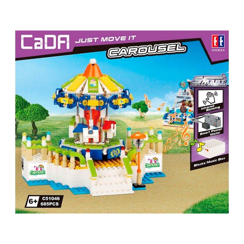Конструктор CaDA Карусель интерактивная (685 деталей) C51046W