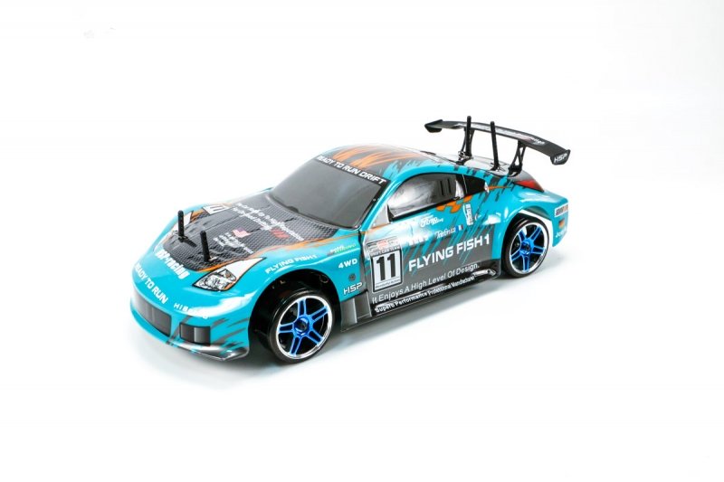 Радиоуправляемая машина для дрифта HSP Flying Fish 1 4WD RTR масштаб 1:10 2.4G - 94123|12312 350Z Бирюзовый