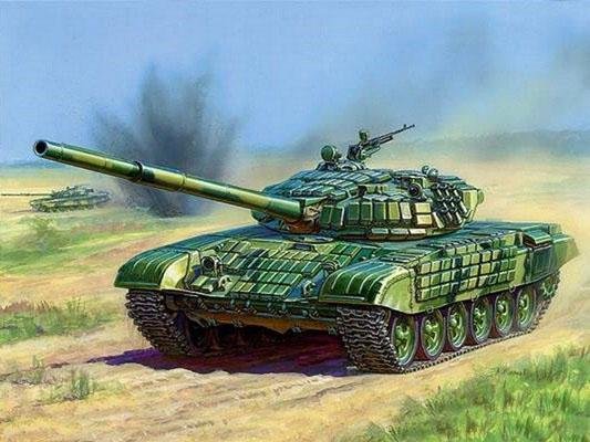 Модель сборная ZVEZDA Российский танк с активной броней Т-72Б, подарочный набор, 1:35