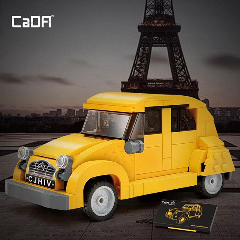 Конструктор CaDA ретроавтомобиль Citroen 2CV 1/24 (298 деталей) - C55021W