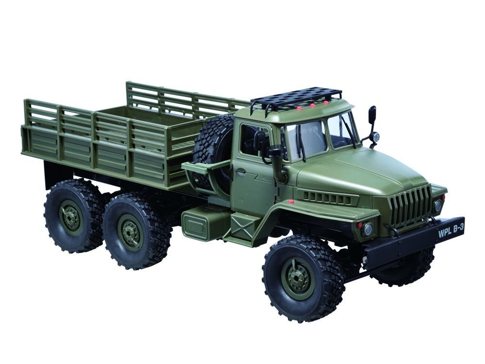 Радиоуправляемая машина WPL Советский военный грузовик Урал без кузова 1:16 4WD 2.4G - WPLB-36-7